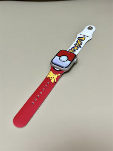 Liquid Silicone Pikachu Apple Watch Band S11 Mens New Style Wristband High-End Feeling Compatible with iWatch S10 S8 S9