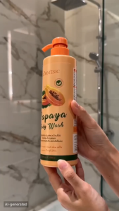 Body Wash Papaya 500ml Niacinamide Enhance skin brightness Malic Acid Papaya Shower