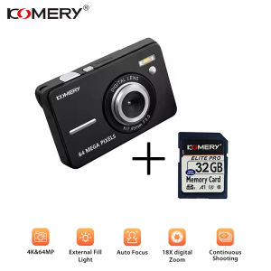 Compact CCD Digital Camera Vintage Retro 4K 64MP Cameras Old Cheap Point and Shoot for Girls Photography and Video