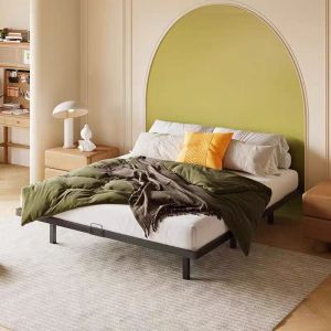 CONOCO Mall Minimalist Iron Bed Frame Modern Simple Nordic Light Luxury Iron Bed Storage Space Under Bed