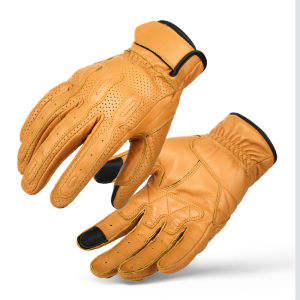 MOTOWOLF Full Finger Motorcycle Gloves Leather Cycling Gloves Breathable Comfortable Men Women Adjustable Wrist Motorbiker