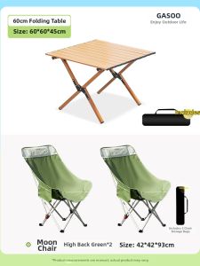 GESHU | Portable Folding Camp Chair Adjustable Back High Seat