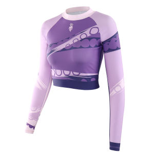 Long Sleeve Sports Swimsuit Set Womens Slim Fit Yoga Surfing Quick Dry Separate Osummer Nylon Polyester round Neck Swimming Costume