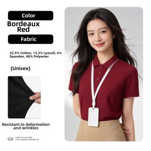 SHANCHEN | Inter-color Collar Custom Polo Shirt Summer Female