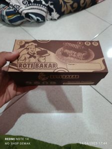 kardus roti bakar isi 40 craft coklat full laminasi dalam