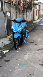 Skotlet Sky BLue Glossy Biru Langit Berkualitas Premium Motor Daya Rekat Terbaik Super Lengket