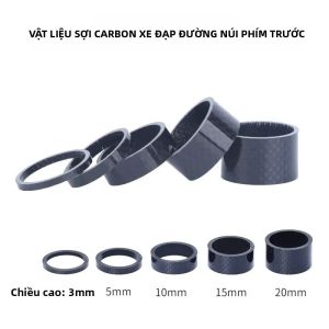 HASSNS Sợi Carbon Xe Đạp Thân Miếng Đệm 3/5/10/15/20mm 1 1/8 Máy Giặt Tai Nghe Cho MTB Dĩa Điều Chỉnh 28.6mm