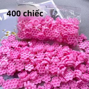 Zanse 400 Chiếc Cốc Đựng Keo Nối Mi Dùng Một Lần Hình Quả Mận Hộp Đựng Mực Xăm Hình Dụng Cụ Trang Điểm Cho Nữ Vật Tư Nối Mi