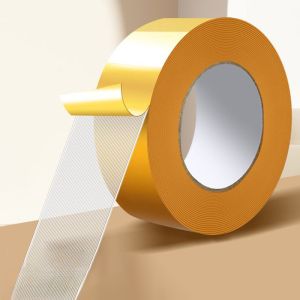 Super Thin Strong Fixation Double Sided Adhesive Tape Heavy Duty Translucent Mesh Waterproof Traceless Powerful Grid Carpet Tape