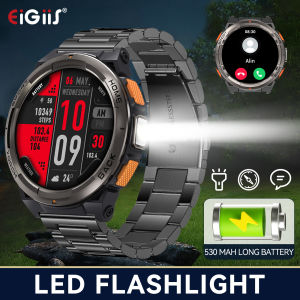EIGIIS Smart Watch KE5 2024 3ATM Waterproof Original Design Sports Watch With Compass And Altitude Barometer LED Flashlight Call