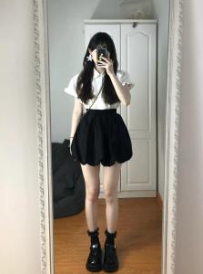 Princess Style A-Line Short Pants Women Summer Thin High Waist Slimming Dry Lantern Shorts Sweet Loose Fit Cotton Blend