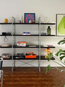 ชั้นวางของติดผนังแบบเรียบง่าย สไตล์โมเดิร์น เรียบง่าย จัดวางได้หลากหลายชั้น สำหรับตกแต่งบ้าน งานฝีมือ งานศิลปะ วัสดุเหล็กกล้า