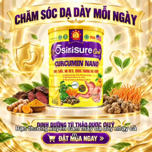 Tạp hóa y tế Osirisure Gold Curcumin Nano hỗ trợ tiêu hóa da đẹp dưỡng trắng da hỗ trợ HPDV 900g