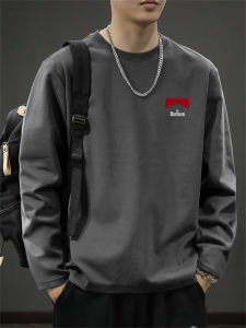 Áo Thun Dài Tay Cotton Nguyên Chất Dáng Rộng Phong Cách Mỹ Thường Ngày Cho Nam Mùa Thu 2025 Thương Hiệu Thời Trang Hợp Thời Trang