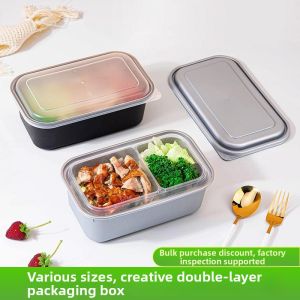 ZHENTAIYUAN | Rectangular Plastic Food Box Double Layer