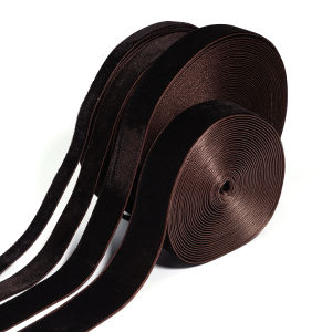 5-10yards/roll Velvet Ribbons Deep Brown Color Single Face Flocking Webbing For DIY Christmas Crafts Party Wrapping Decoration