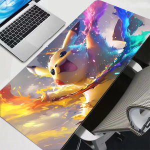 Bandai | Colorful Gaming Keyboard Rug Laptop Japan Cool Anime Mouse Pad XXL Black P-pokemonS Desk Mat PC P-Pikachu Gamer Cabinet Mousepad