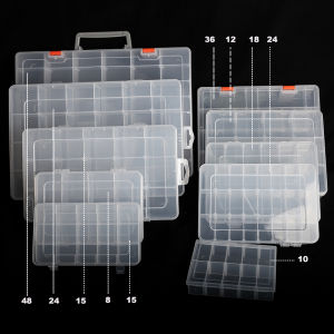 8-48 Grids Transparent Adjustable Plastic Storage Organizer Box Diamond Embroidery Bins Medicine Painting Accessory Case
