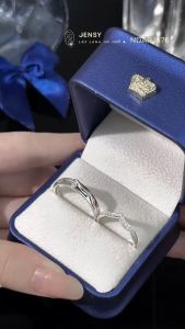 Nhẫn Đôi Bạc S925 Cao Cấp JENSY "KING & QUEEN" NDARJ4761. Nhẫn Đôi Bạc 925 Nam Nữ
