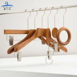 Clothing Store Exclusive Wooden Walnut-colored Anti-slip Scratch-free Hangers