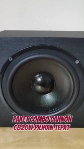 Paket Combo Speaker Cannon C 820W Speaker Woofer 8 Inch + Box Speaker Kotak + Tutup Speaker Ram 8