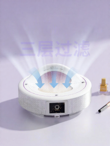 Brushless Quiet Nail Dust Collector Powerful Suction For Removing Polish Grinding Dust Three-stage Filtering Battery-powered