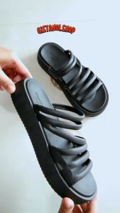 Sandal Flat Wanita Tali Silang Belakang Tebal Anti Slip KAS-5 Empuk Modis - GistanOlshop