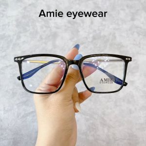 Gọng kính vuông cận AMIE Eyewear mắt kính nhựa lõi kim loại giảm đau tai chắc chắn thiết kế đơn giản trẻ trung nam nữ 8881