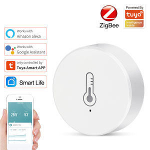 Tuya ZigBee 3.0 Temperature Humidity Sensor Indoor Hygrometer Thermometer Smart Home Work With Smart Life Alexa Google Assistant