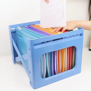 Long File Holder Frame for 25Pcs Suspension Folder Thicken Storage Rack Desk Accessories Document Holder Organizer School Office Supplies