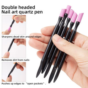 1/5PCS Quartz Pen Nail  Cuticle Pushers Nail Polish Manicure Stick Nail Files Grinding Pen Dead Skin Remover for Natural Nail
