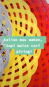 Piring Rotan Plastik Lusinan (1Lusin/12pcs) Murah Meriah