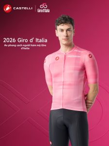 Castelli | Áo Đua Xe Dài Tay Nam Màu Hồng Phiên Bản Fan 109th Giro