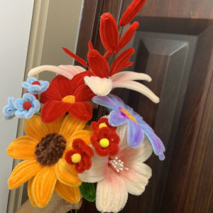 Handmade Mars Flower Bouquet Huachenyu Concert Twist Stick DIY Material Kit Handheld Flower Color Drawing Home Decorative Items