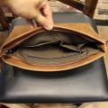 Pouch Bag Pria Wanita - Tas Tangan Asli Kulit Sapi - Handbag Kulit - Clutch Bag Kulit - Tas Kulit. 