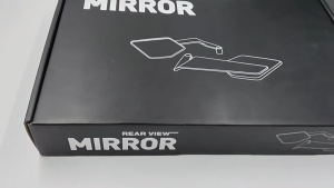 Wind Wing Rotating Side Mirror With Light V5 Alloy Stem Universal 14*8Cm Wide View Stealth Mirror