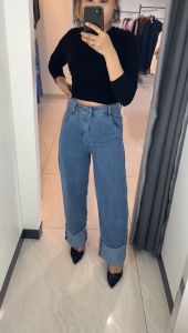 Celana Panjang Jeans Highwaist Import: Shenel Jeans & Wide Leg Jeans