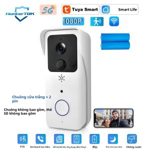 5G/2.4G WiFi 1080P HD Video Chuông Cửa Ngoài Trời Thông Minh Không Dây Liên Lạc Nội Bộ Camera Chống Nước Với Ứng Dụng Tuya Điều Khiển Chuông Chống Nước