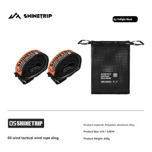 Multi-Functional Tactical Guy Rope Strap 4M Adjustable Bold Windproof Tent Canopy Strap Heavy Duty for Outdoor Camping Hiking
