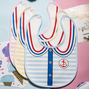 แพ็ค5ชิ้นเพิ่มความยาวเพิ่มความยาวผ้าฝ้ายสองด้าน Baobao ใหญ่ผ้าซับน้ำลายกันน้ำสำหรับเด็กผ้ากันเปื้อนสำหรับป้อนอาหารเด็กทารกสี่ฤดู