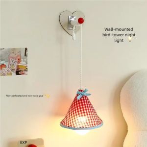 Warm night light Wall Hanging Night Light – Warm LED Bedside Atmosphere Light for Girls Cute Bedroom Decor Desk Lamp
