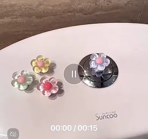 Nút nhấn bồn cầu nút ấn bồn cầu hoạt tiết hình hoa nhấc nắp bồn cầu tiện lợi bảo vệ móng tay