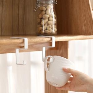 4Pcs Desktop Load Bearing Hook S-Shape Hook Table Side Hook Desk Edge Hook Free Punching Kitchen Bathroom Cabinet Door Coat Towel Storage Hanger