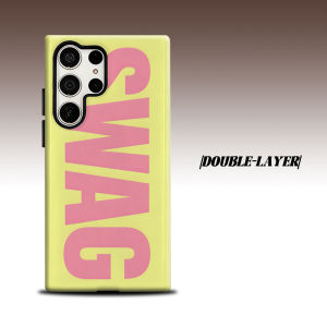 SWAG Letter For Samsung Galaxy S26 S25 S24 A56 A36 Dual Layer Luxury Fashion Full Lens Protective Case