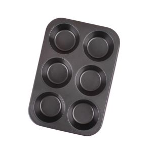 Extra Large 6-Cavity Deep Non-Stick round Muffin Cake Mold Baking Tray Oven Use Cake Molds Kitchen Cooking Tools Baking Utensils