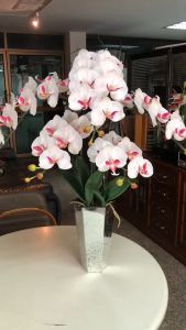 แจกันกล้วยไม้ประดิษฐ์ขนาดใหญ่ แจกันกล้วยไม้ปลอมทรงสูง