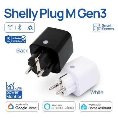 Shelly Plug M Gen3 Smart WiFi Power Plug