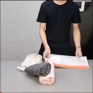 670 - Tas Penyimpanan Sepatu Sendal Gym Travel Lipat Foldable Shoes Pouch Bag Organizer