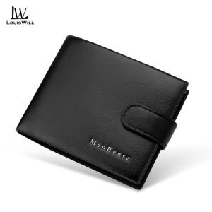 LouisWill Fashion Short Wallet Mens Retro Wallet Business Wallet Large Capacity Wallet Soft PU Wallet Multi-Card Position Wallets Travel Purses Zipper Coin Pouch ID Credit Cards Holders