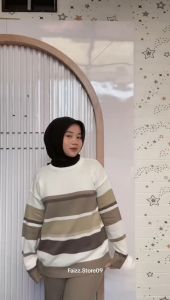 Oneset Sweater Zela Setelan Celana Kulot Rajut Premium Wanita Kekinian